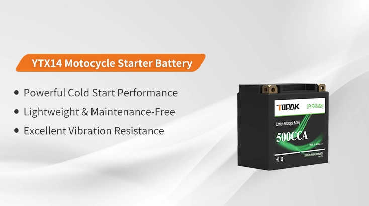 YTX14-12.8V Motorcycle Starter Battery
