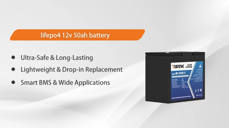 LiFePO4 12V 50Ah battery