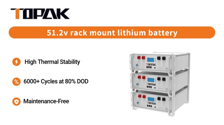 51.2v rack mount lithium battery