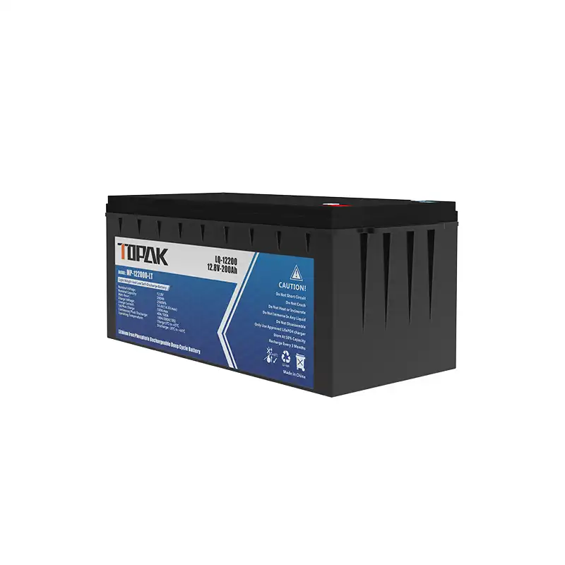 12v 200ah lithium yentsimbi phosphate ibhetri
